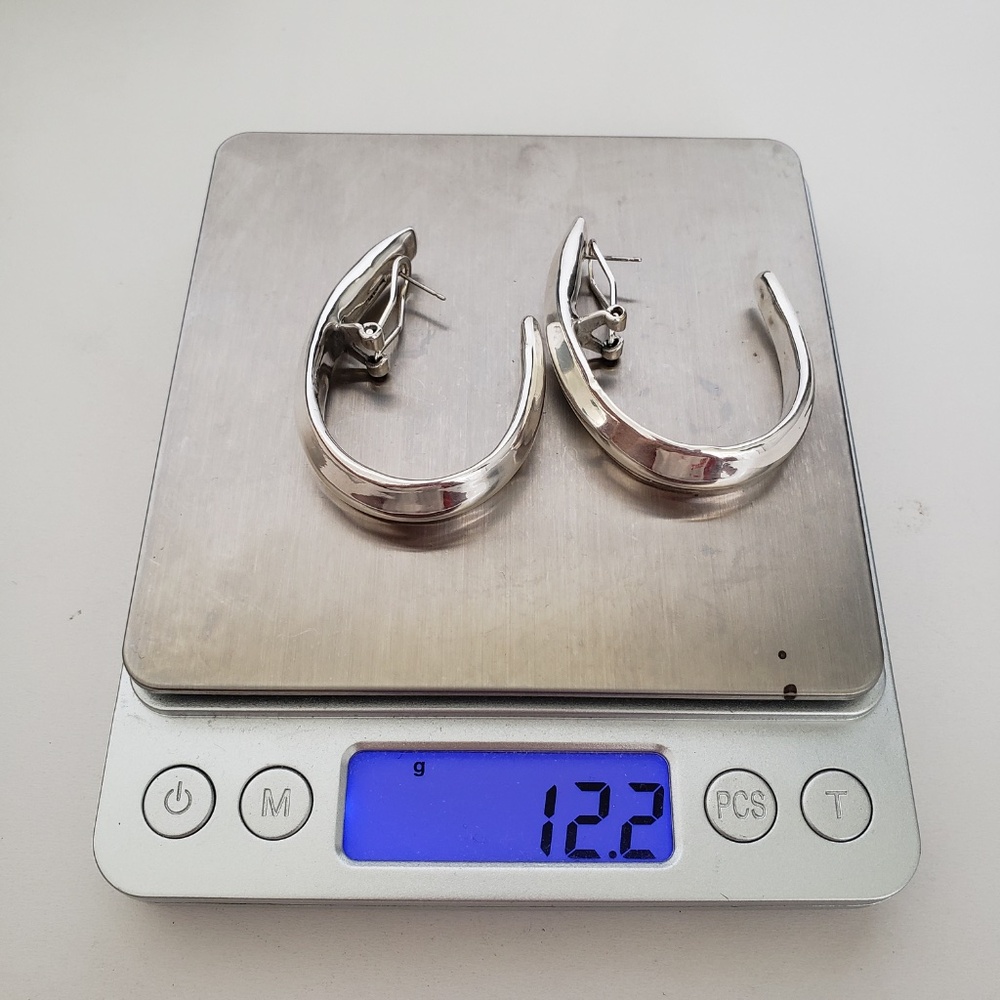 E&L Israel Sterling Silver Electroform Drop Earrings - Picture 8 of 8